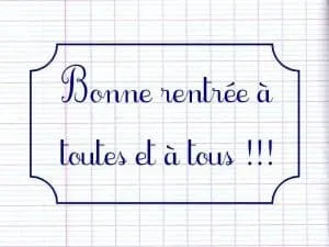 bonne rentre?e