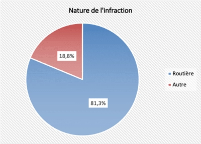 Profils des participants - Nature de l'infraction